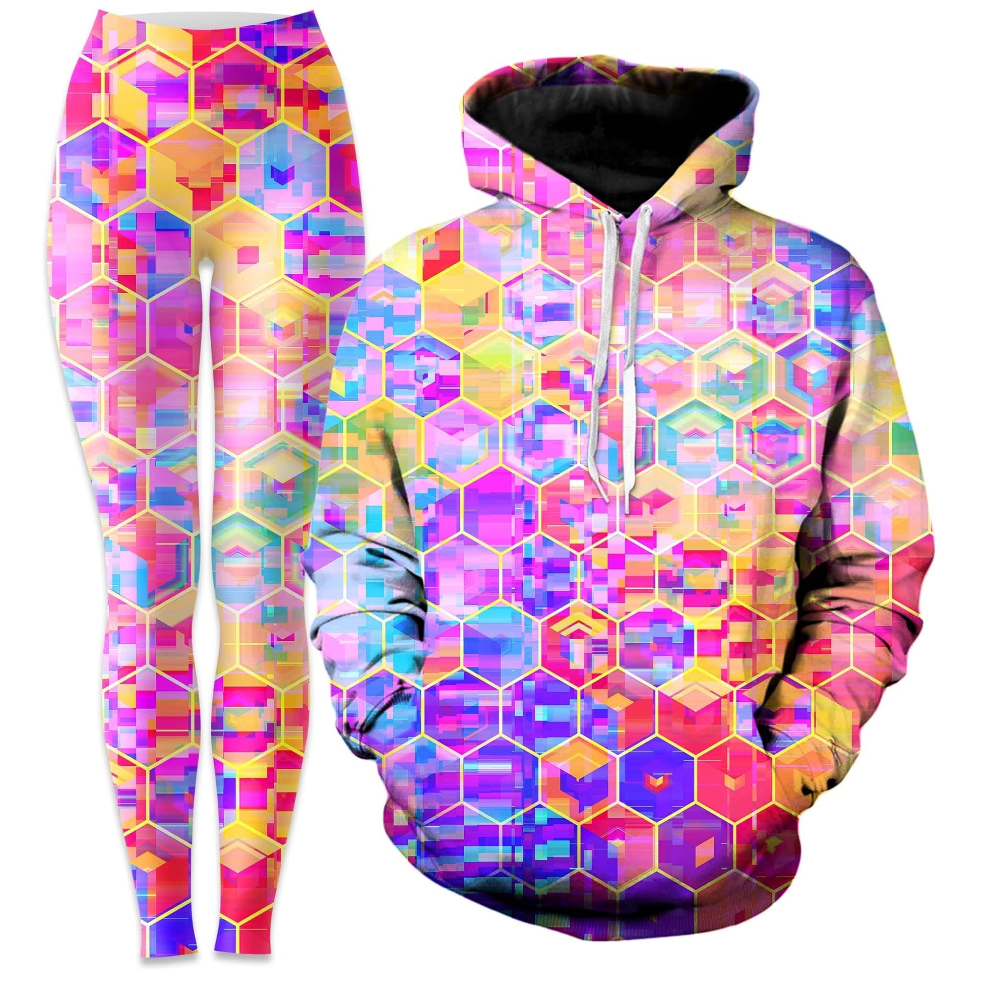 Spectral Cubes Hoodie and Leggings Combo, Art Design Works, | iEDM