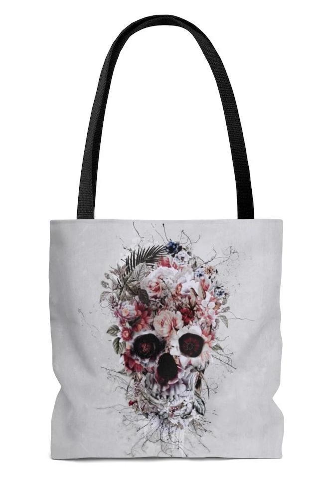 Floral Skull Roomy Tote Bag, Bags, | iEDM