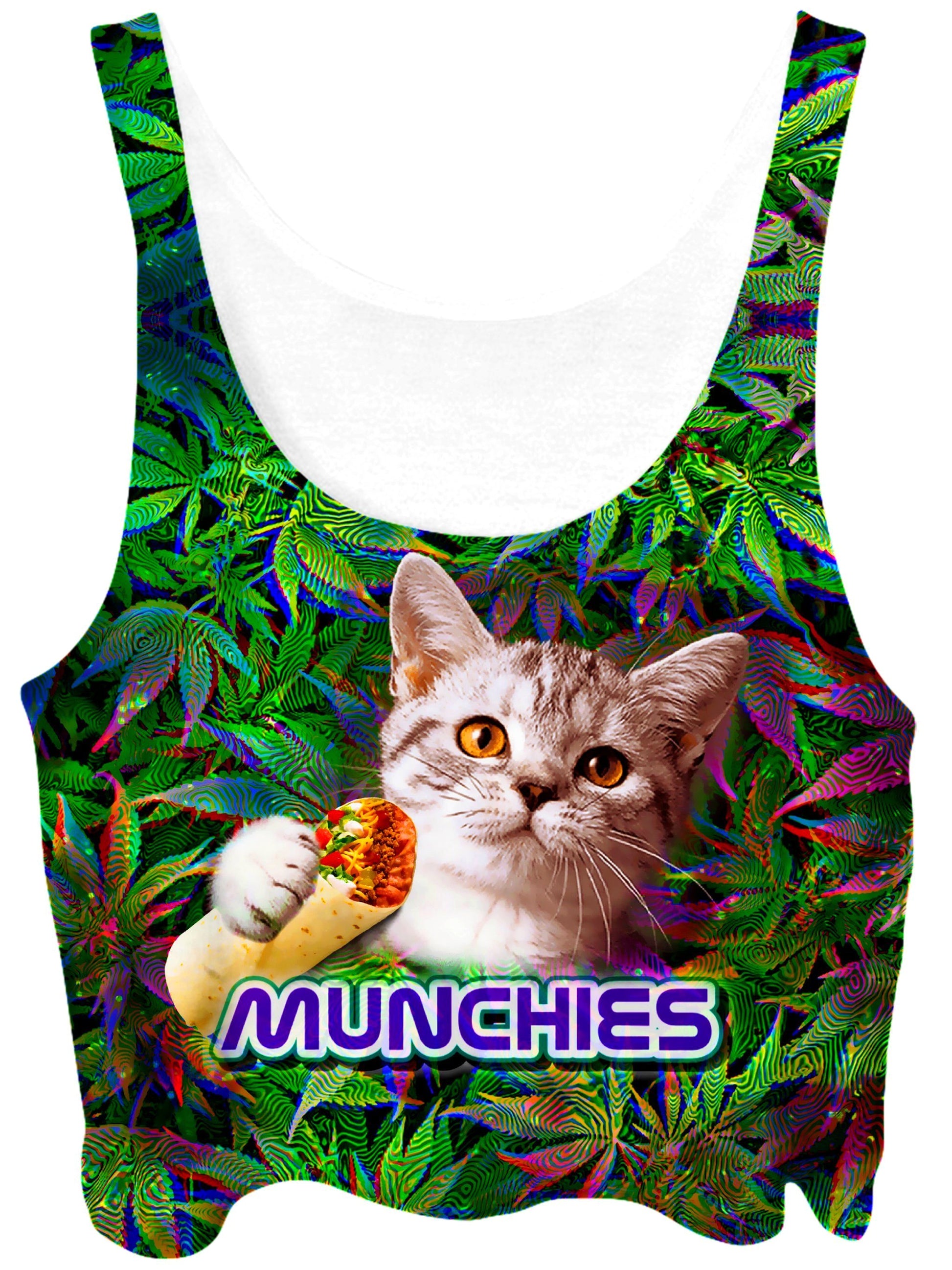 Big Tex Funkadelic 420 Munchies Cat Crop Top