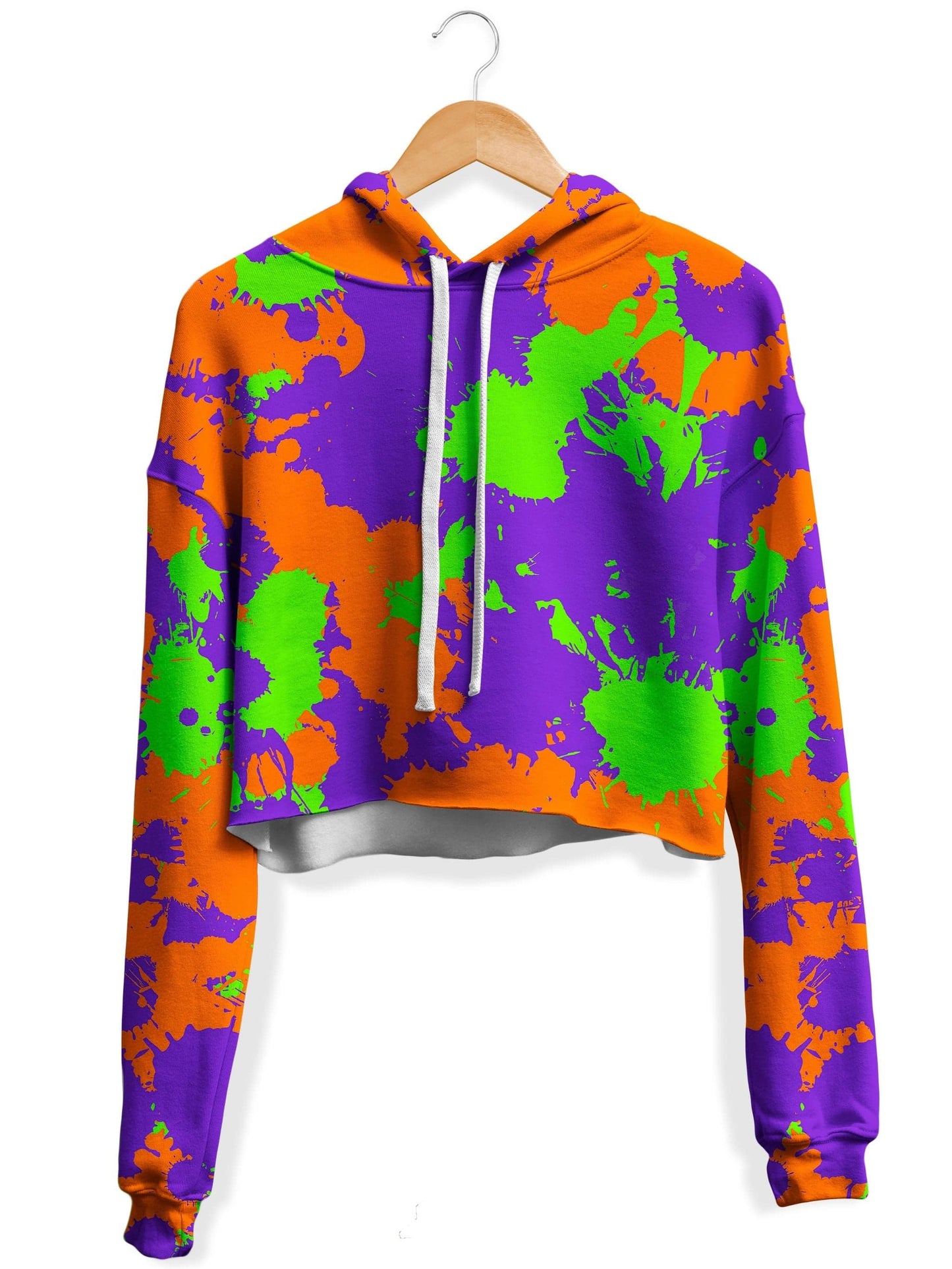 90s Kid Slime Splatter Fleece Crop Hoodie, Big Tex Funkadelic, | iEDM