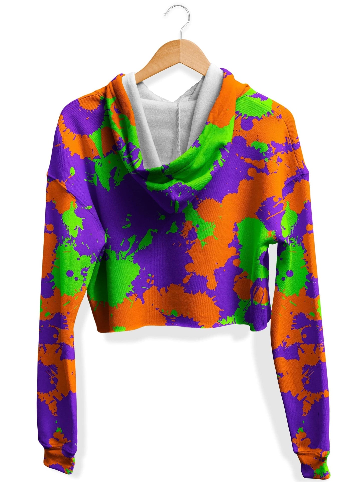 90s Kid Slime Splatter Fleece Crop Hoodie, Big Tex Funkadelic, | iEDM