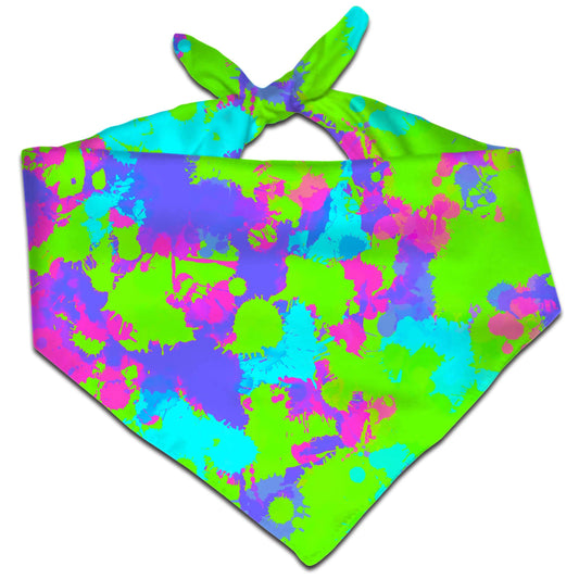 90s Neon Paint Splatter Bandana, Big Tex Funkadelic, | iEDM