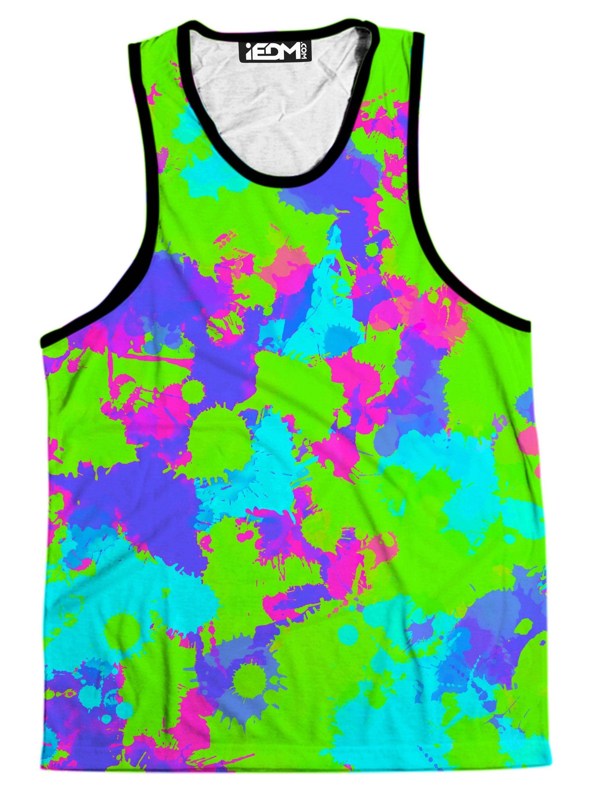 90s Neon Paint Splatter Men's Tank, Big Tex Funkadelic, | iEDM