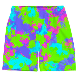 Big Tex Funkadelic - 90s Neon Paint Splatter Weekend Shorts