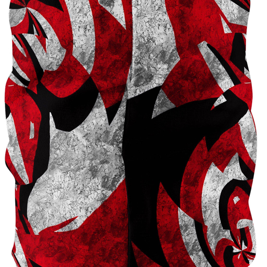 Abstract Red Acid Grunge Bandana Mask, Big Tex Funkadelic, | iEDM