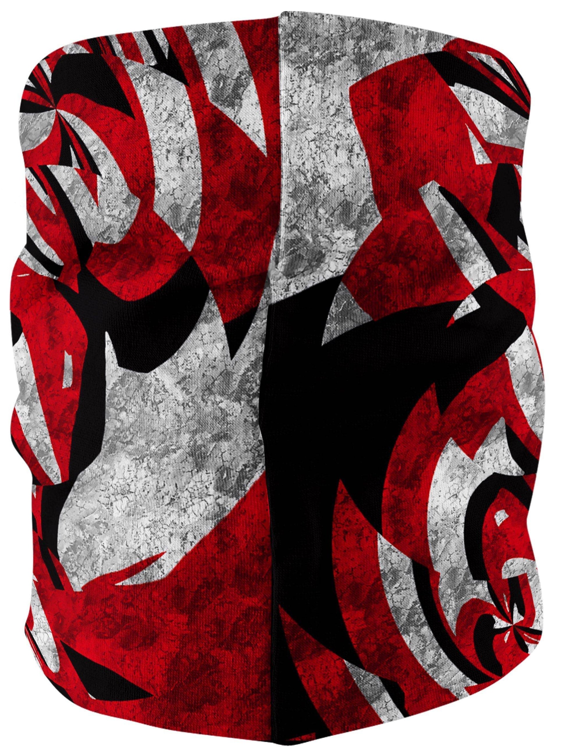 Abstract Red Acid Grunge Bandana Mask, Big Tex Funkadelic, | iEDM