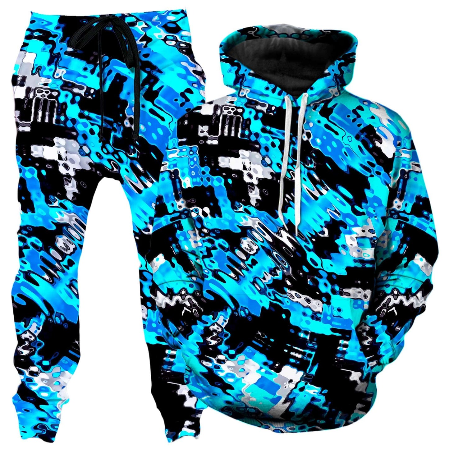 Aqua Rave Hoodie and Joggers Combo, Big Tex Funkadelic, | iEDM