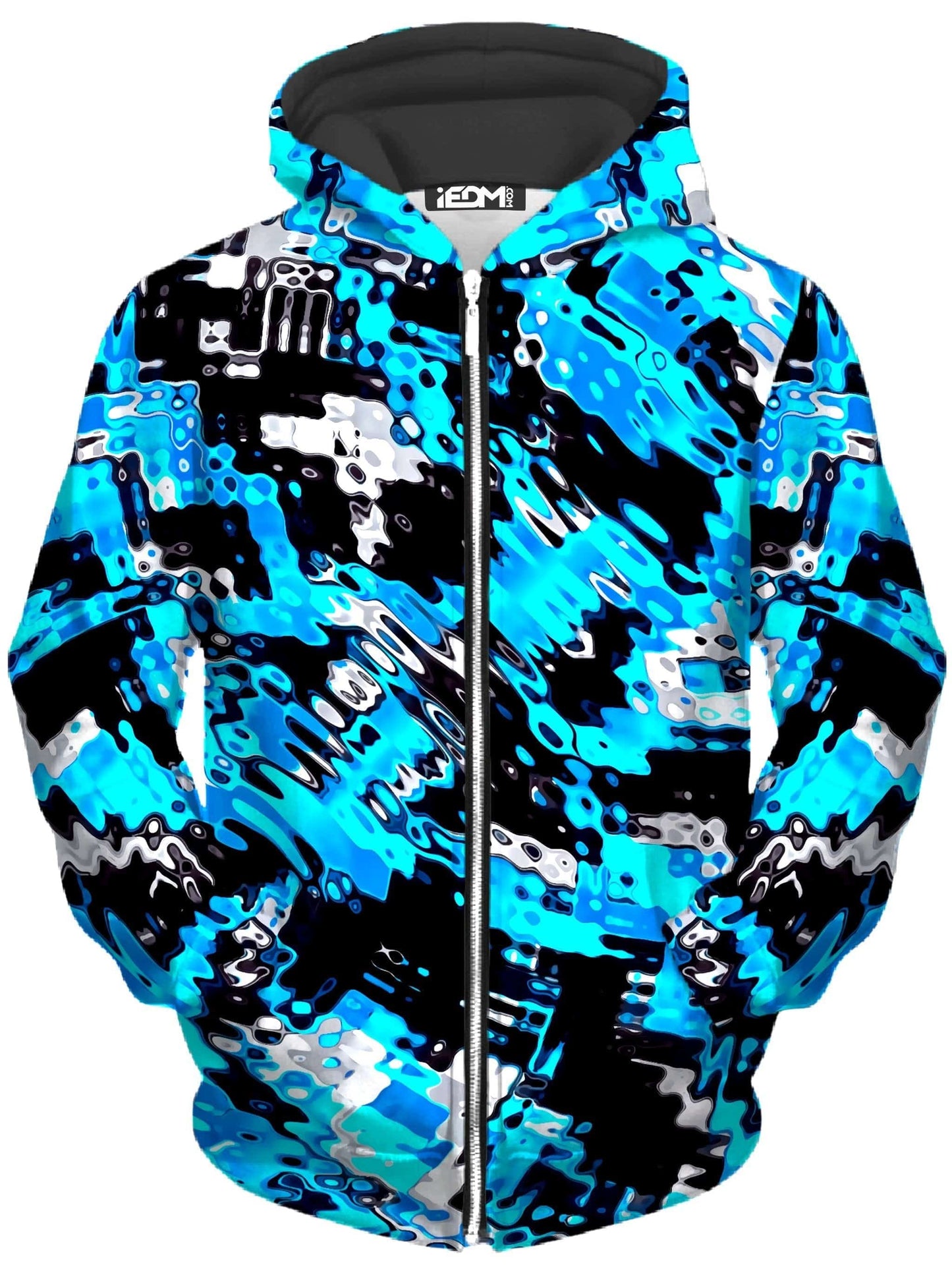 Aqua Rave Unisex Zip-Up Hoodie (Ready To Ship), Big Tex Funkadelic, | iEDM