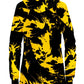 Black and Yellow Paint Splatter Hoodie Dress, Big Tex Funkadelic, | iEDM