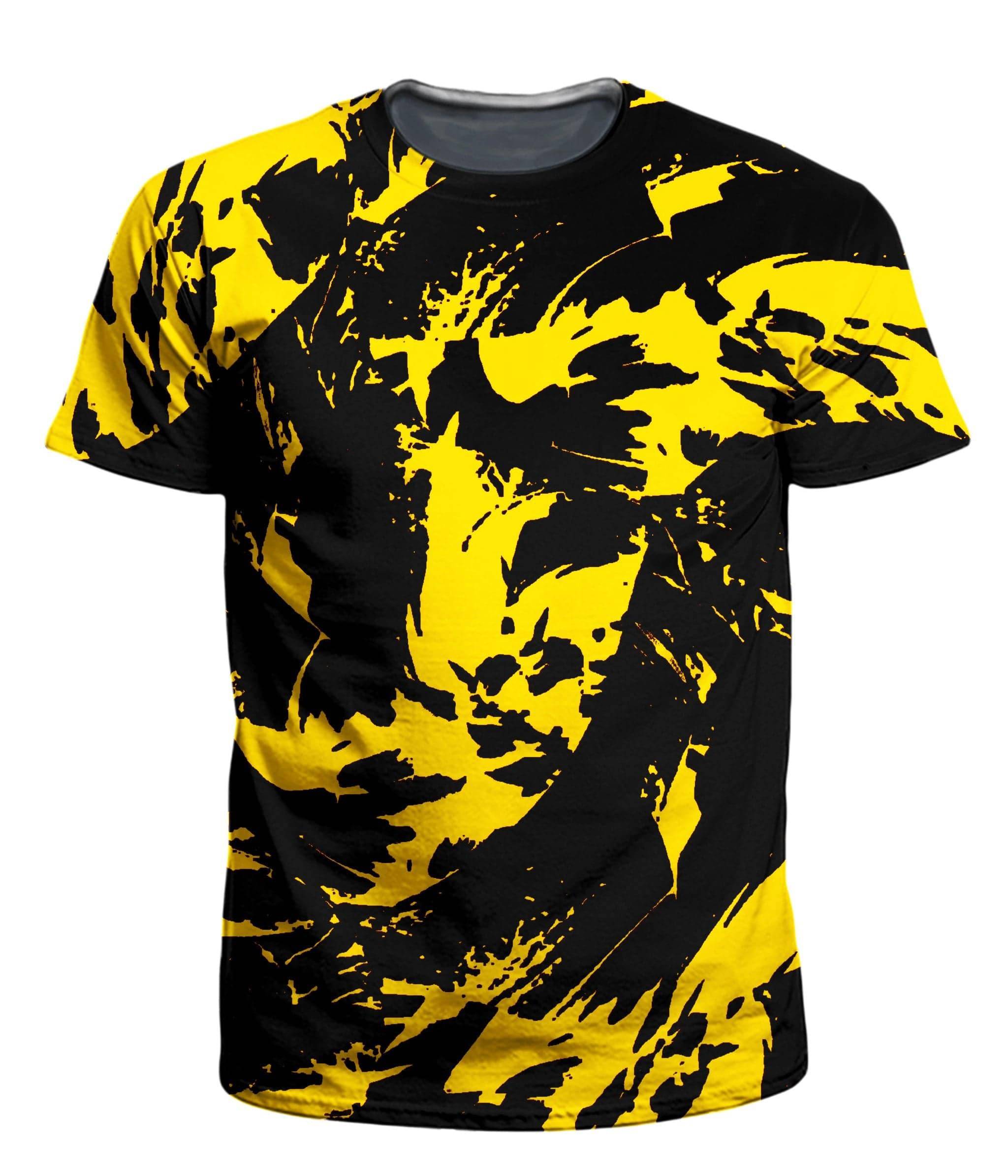 Black and Yellow Paint Splatter Men's T-Shirt – iEDM