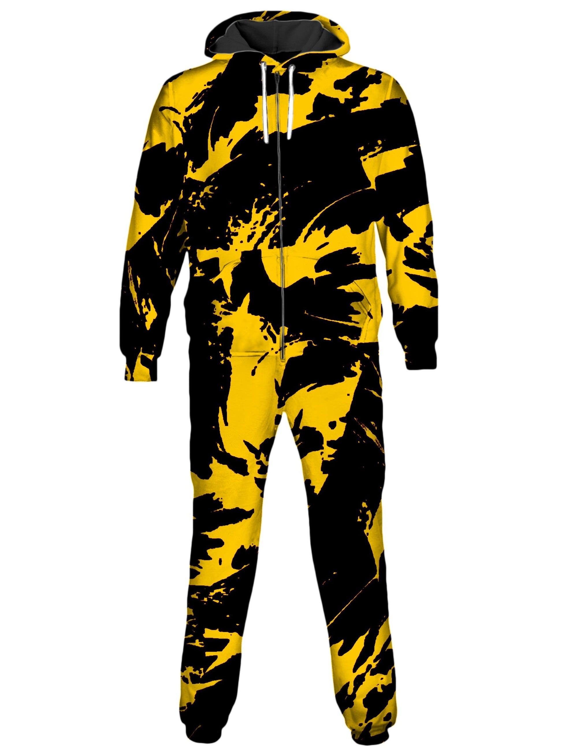 Big Tex Funkadelic Black and Yellow Paint Splatter Onesie