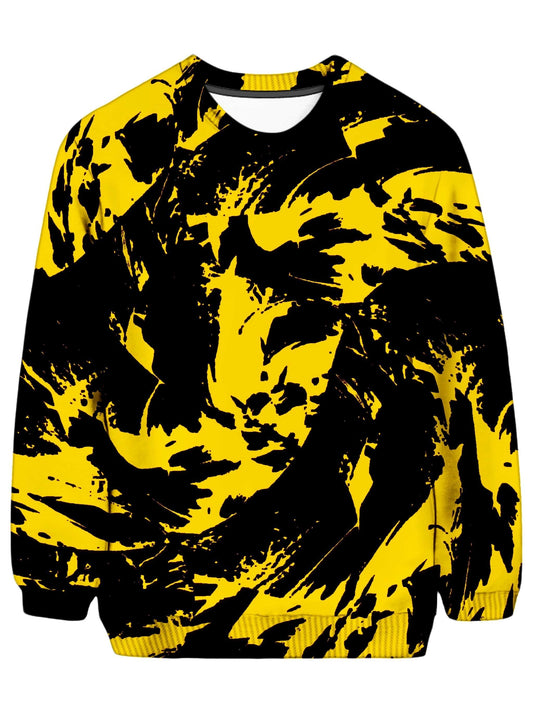 Black and Yellow Paint Splatter Sweatshirt, Big Tex Funkadelic, | iEDM
