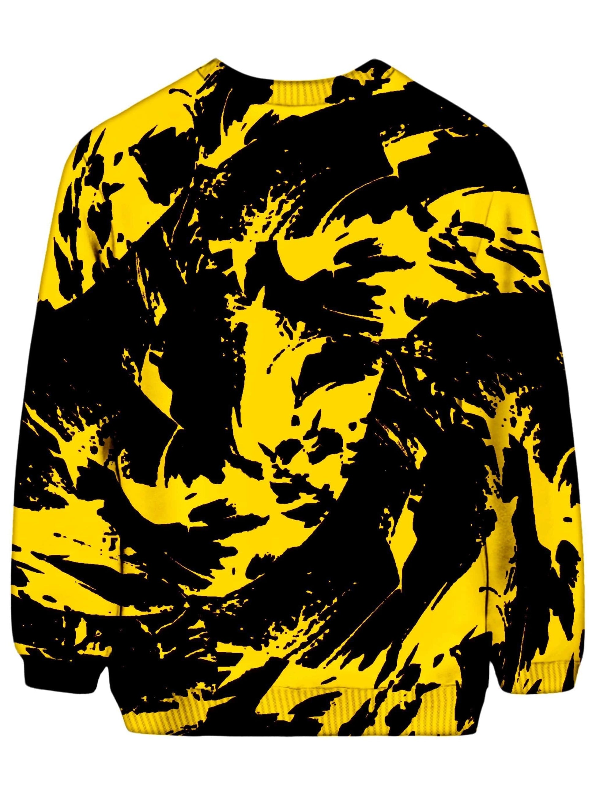 Black and Yellow Paint Splatter Sweatshirt, Big Tex Funkadelic, | iEDM