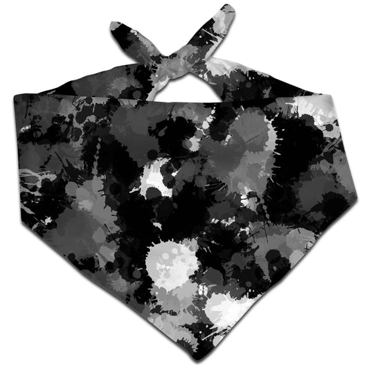 Black White and Grey Paint Splatter Bandana, Big Tex Funkadelic, | iEDM