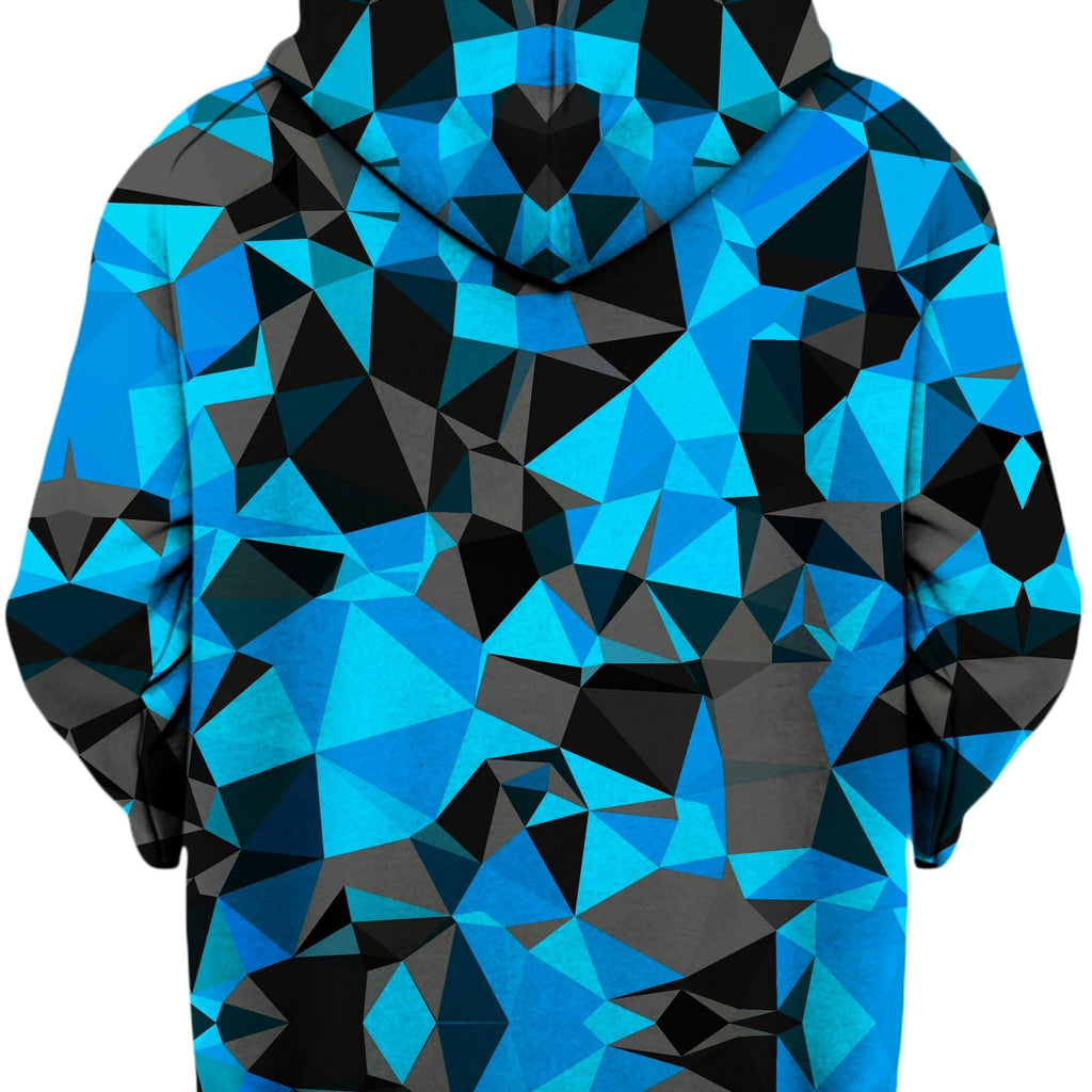 Blue and Black Geo Unisex Zip-Up Hoodie, Big Tex Funkadelic, | iEDM