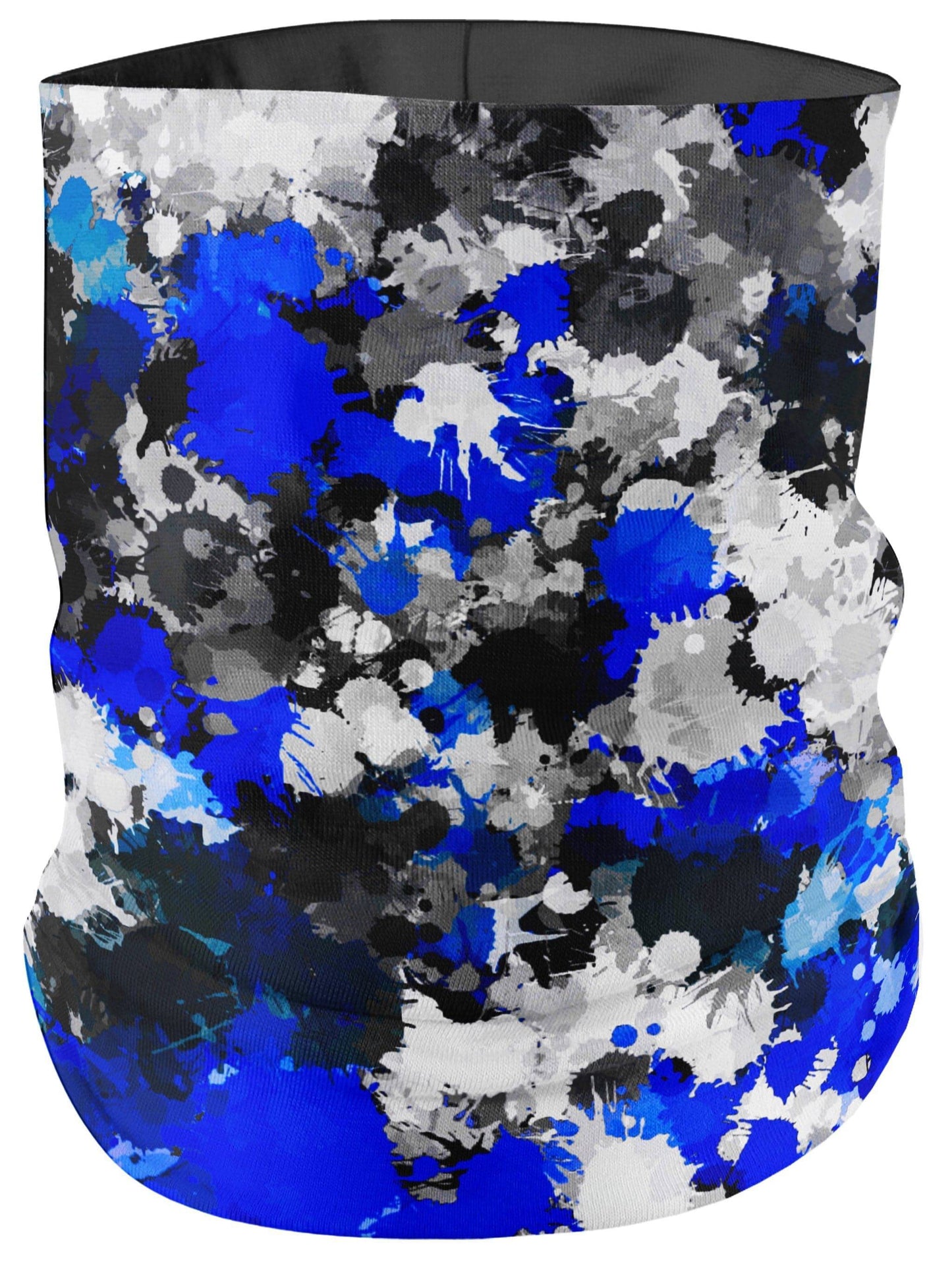 Blue and Grey Paint Splatter Bandana Mask, Big Tex Funkadelic, | iEDM