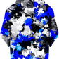 Blue and Grey Paint Splatter Unisex Zip-Up Hoodie, Big Tex Funkadelic, | iEDM