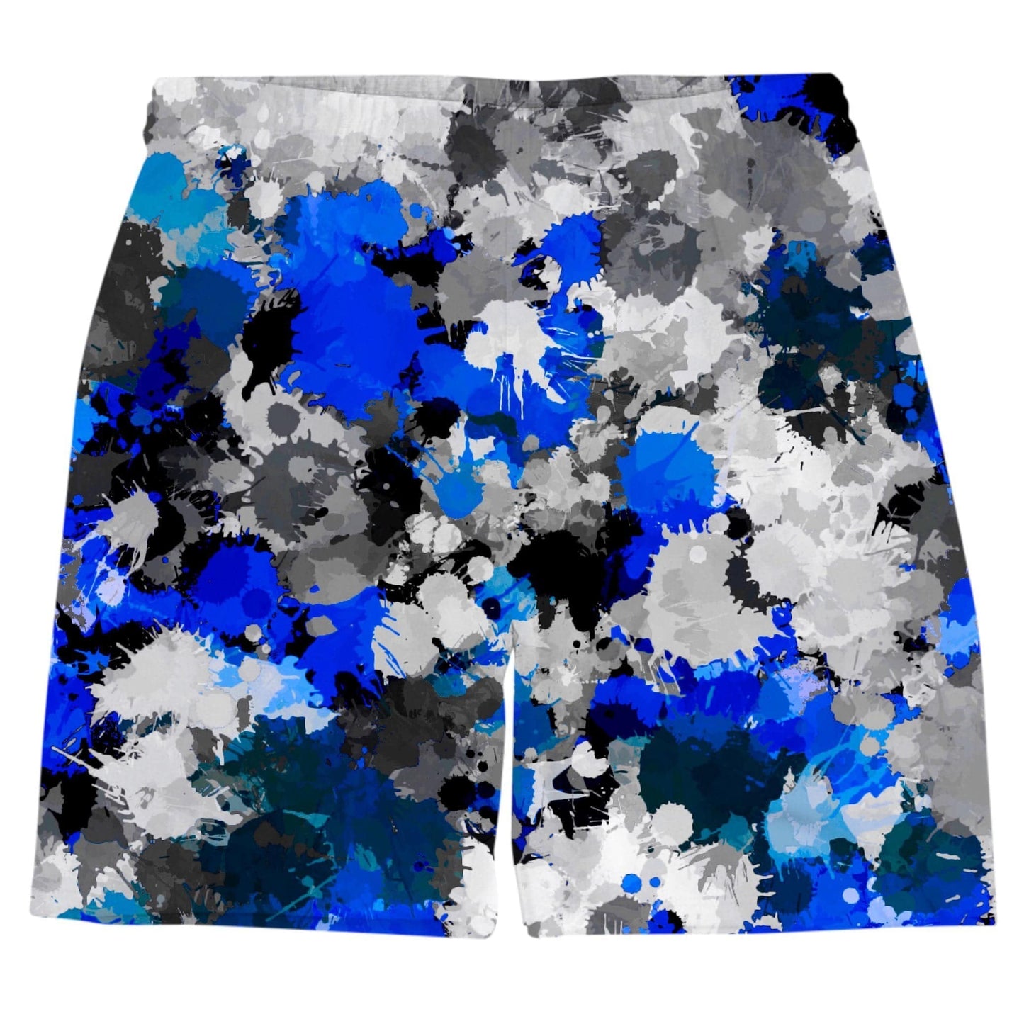 Blue and Grey Paint Splatter Weekend Shorts, Big Tex Funkadelic, | iEDM