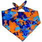 Blue and Orange Paint Splatter 2 Bandana, Big Tex Funkadelic, | iEDM