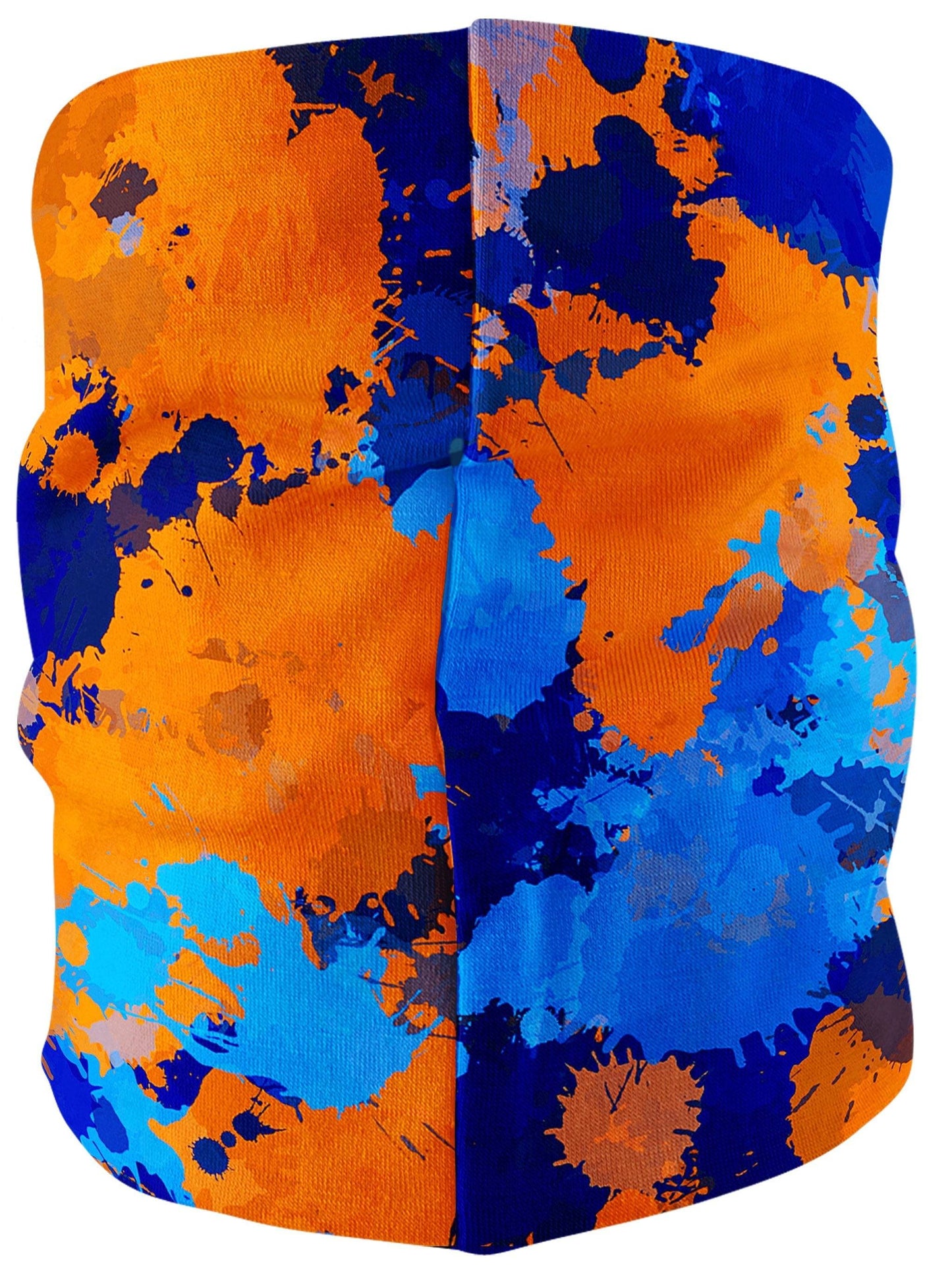 Blue and Orange Paint Splatter 2 Bandana Mask, Big Tex Funkadelic, | iEDM
