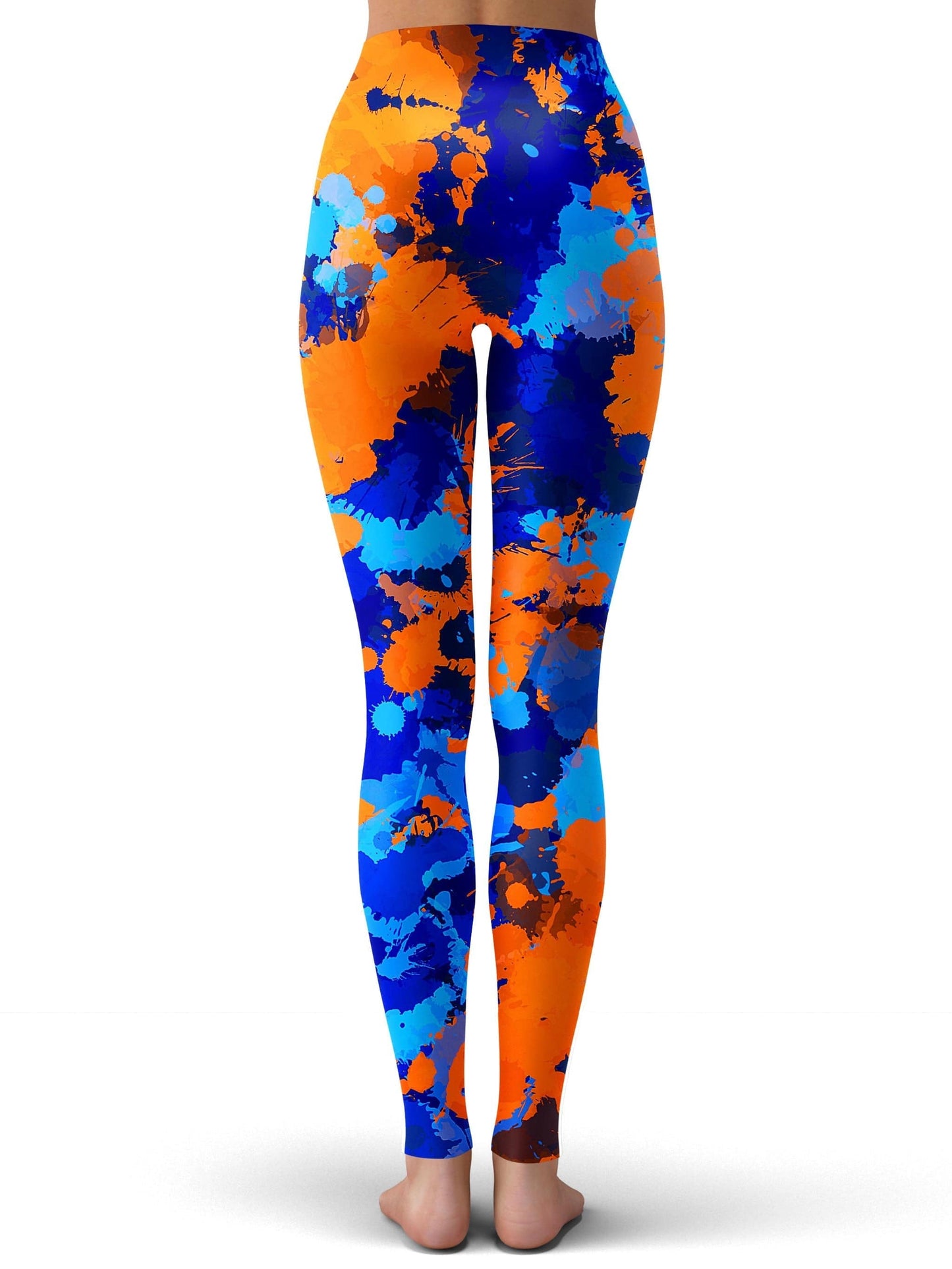 Blue and Orange Paint Splatter 2 Leggings, Big Tex Funkadelic, | iEDM