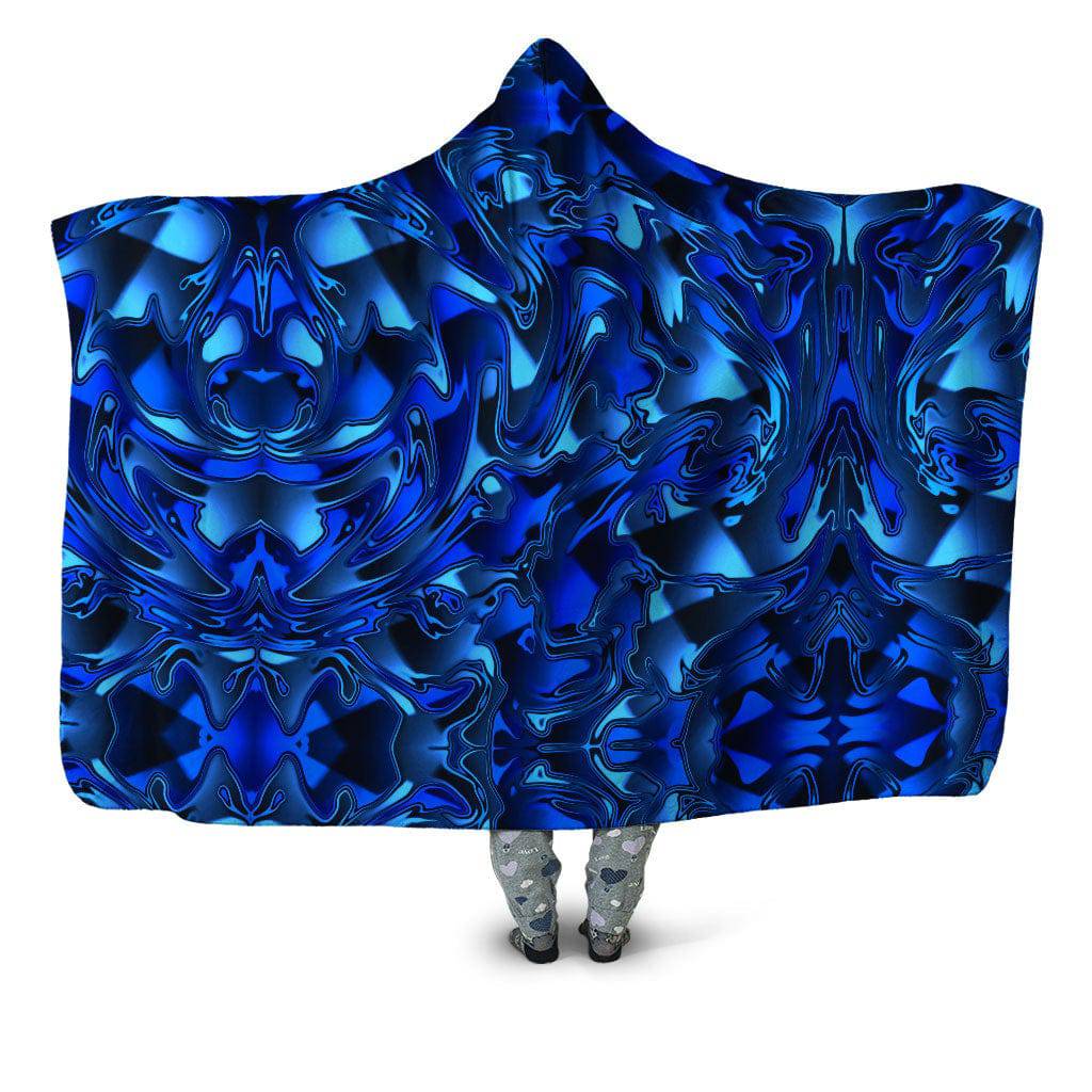 Blue Chromatic Melt Hooded Blanket, Big Tex Funkadelic, | iEDM