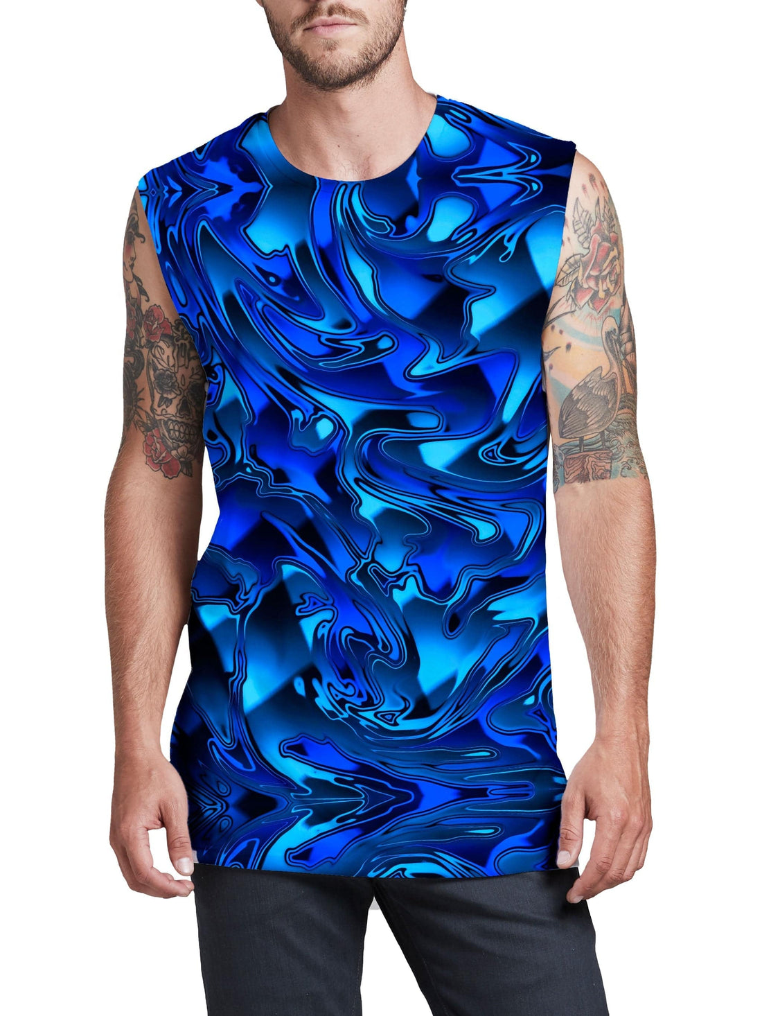 Blue Chromatic Melt Men's Muscle Tank – iEDM