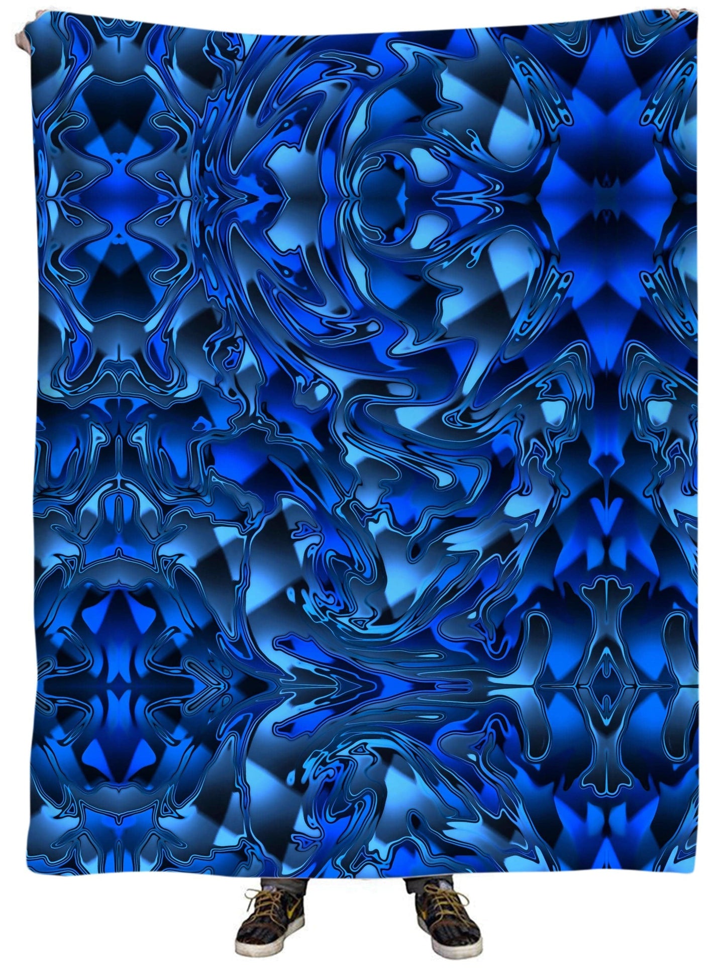 Blue Chromatic Melt Plush Blanket, Big Tex Funkadelic, | iEDM