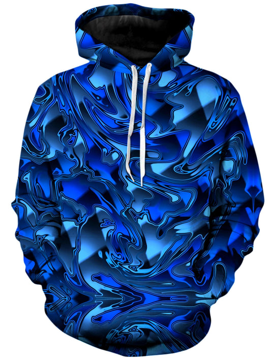 Blue Chromatic Melt Unisex Hoodie, Big Tex Funkadelic, | iEDM