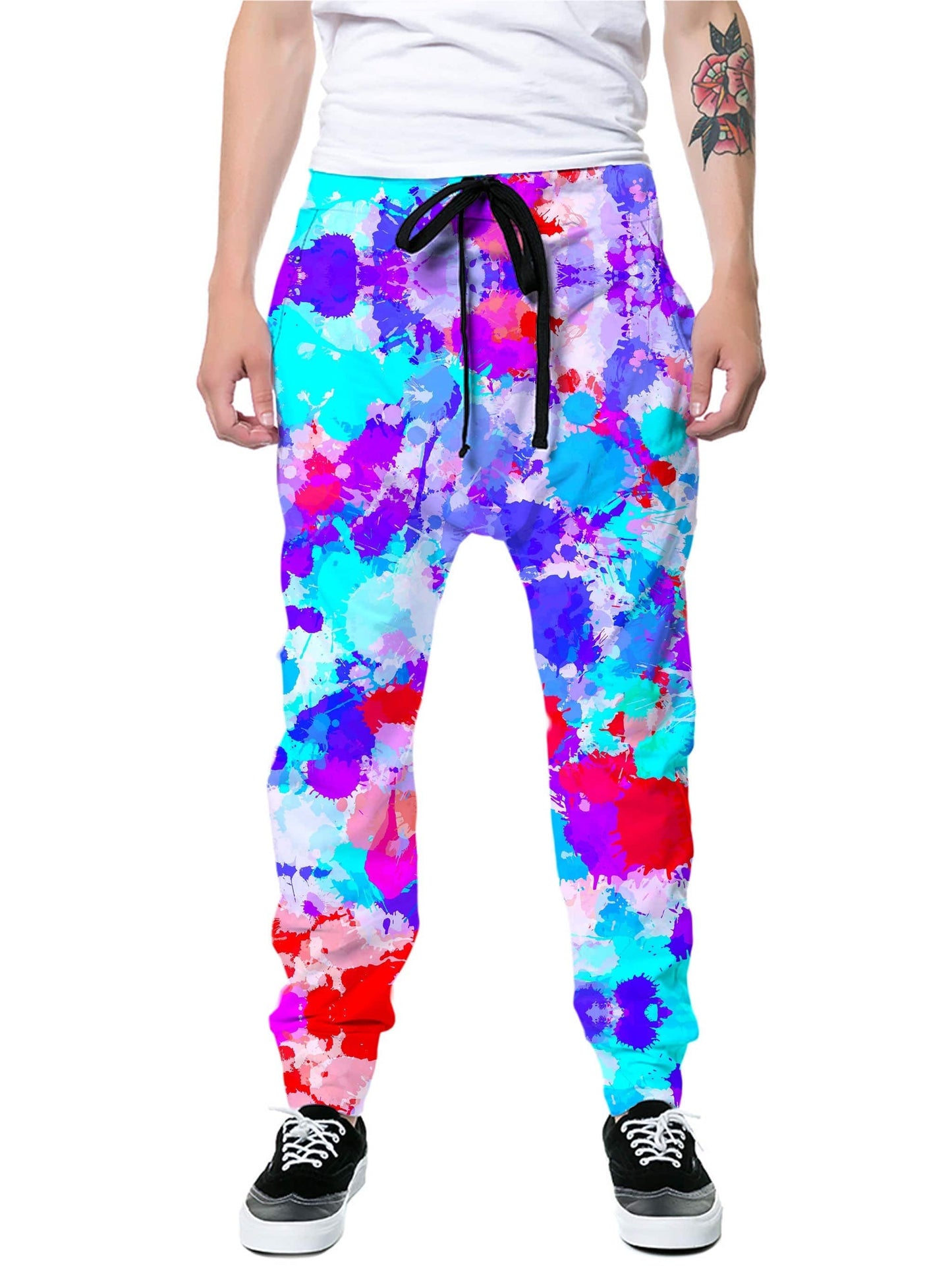 Cherry Frost Paint Splatter Joggers, Big Tex Funkadelic, | iEDM