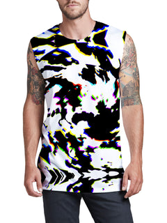 Big Tex Funkadelic - Cow Hide Print Rave Drip Men's Muscle Tank