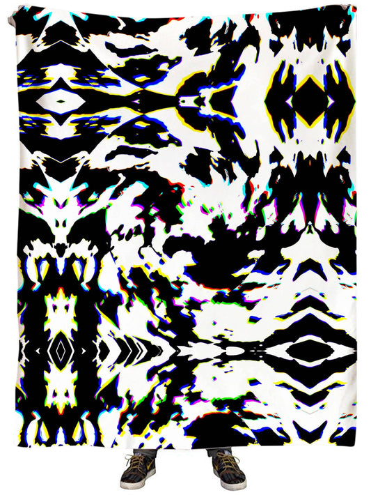 Cow Hide Print Rave Drip Plush Blanket, Big Tex Funkadelic, | iEDM