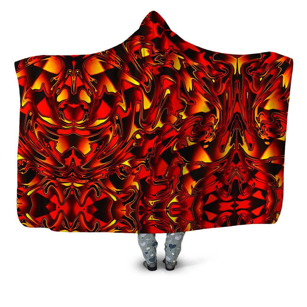 Fire Chromatic Melt Hooded Blanket, Big Tex Funkadelic, | iEDM