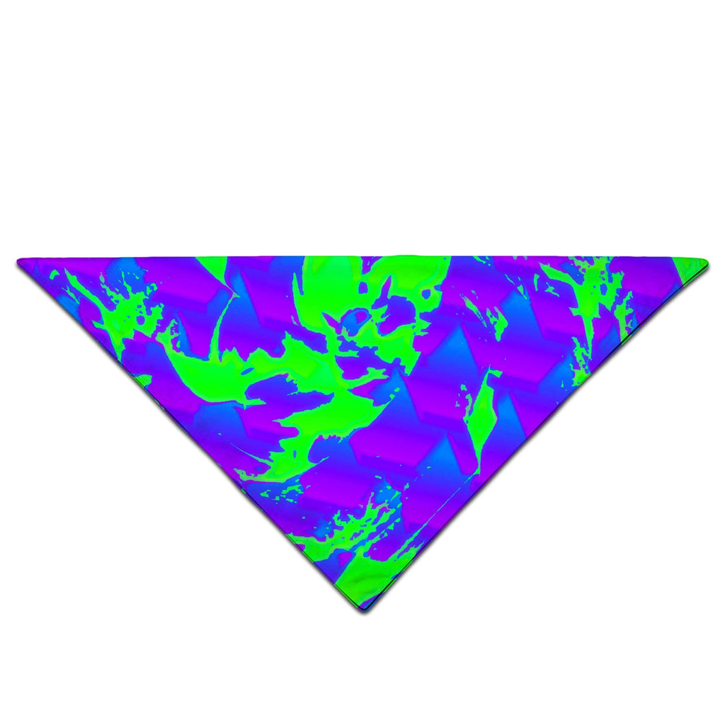Green and Purple Hypno Splatter Bandana, Big Tex Funkadelic, | iEDM