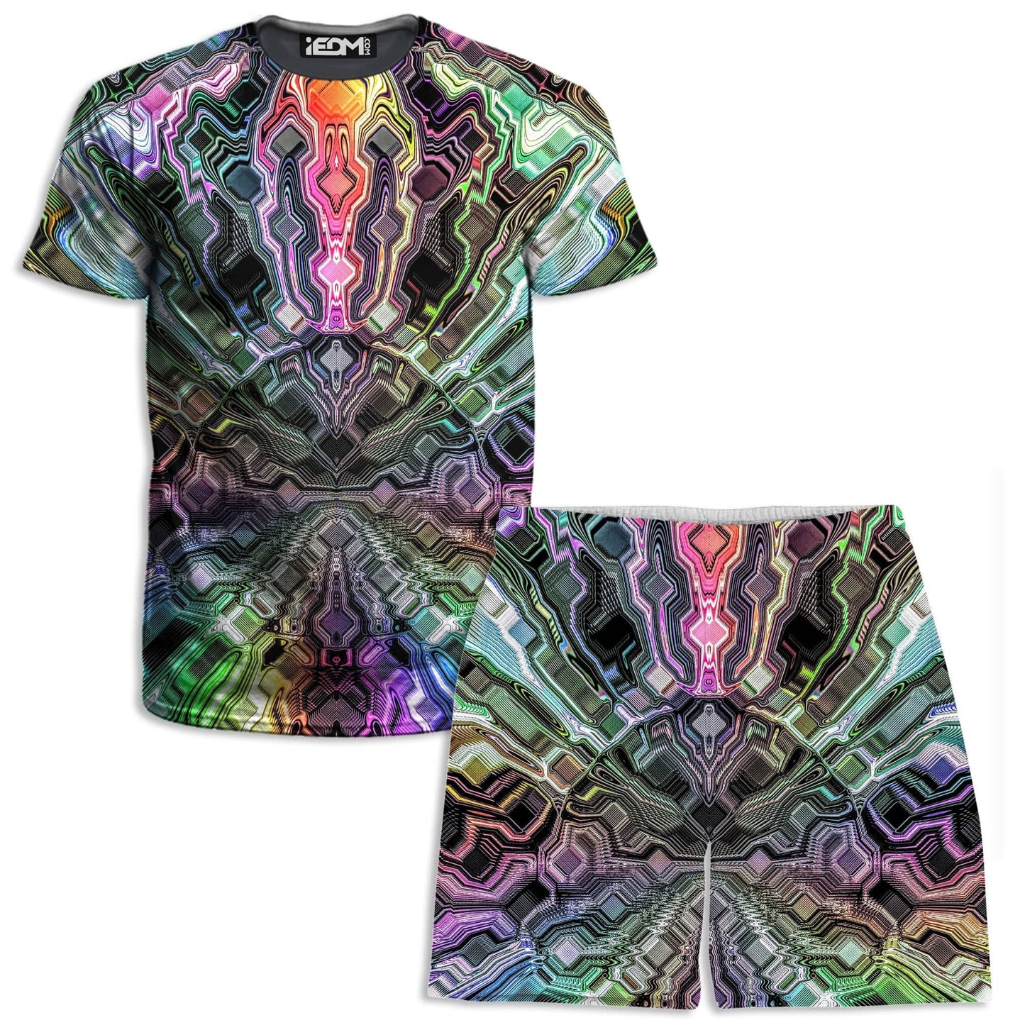 Holographic Storm T-Shirt and Shorts Combo, Glass Prism Studios, | iEDM