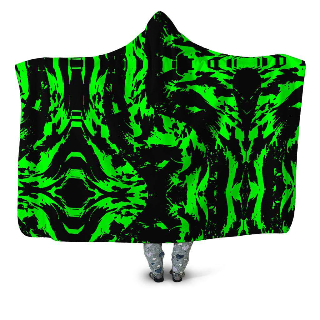 Neon Graffiti Paint Splatter Hooded Blanket, Big Tex Funkadelic, | iEDM
