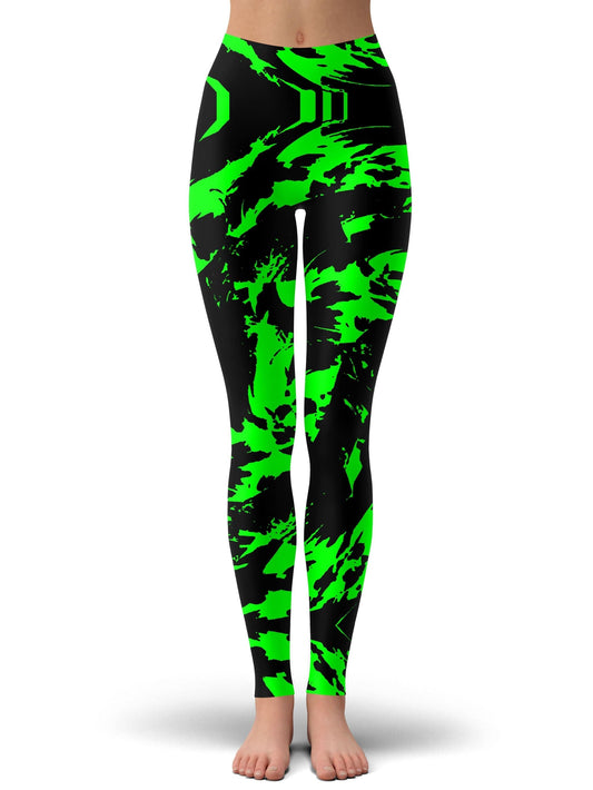 Neon Graffiti Paint Splatter Leggings, Big Tex Funkadelic, | iEDM