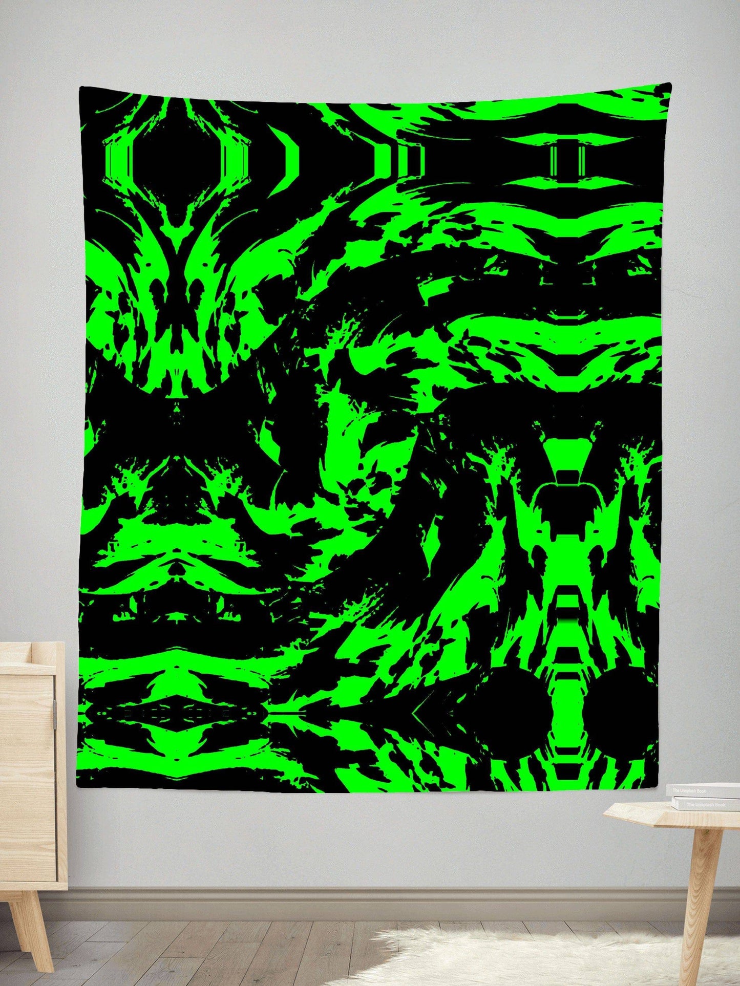 Neon Graffiti Paint Splatter Tapestry, Big Tex Funkadelic, | iEDM