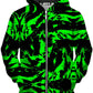 Neon Graffiti Paint Splatter Unisex Zip-Up Hoodie, Big Tex Funkadelic, | iEDM