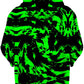 Neon Graffiti Paint Splatter Unisex Zip-Up Hoodie, Big Tex Funkadelic, | iEDM