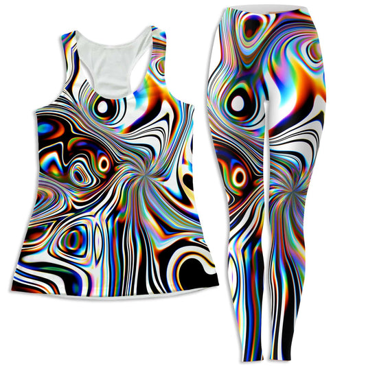 Oil Aura Women's Tank and Leggings Combo, Glass Prism Studios, | iEDM