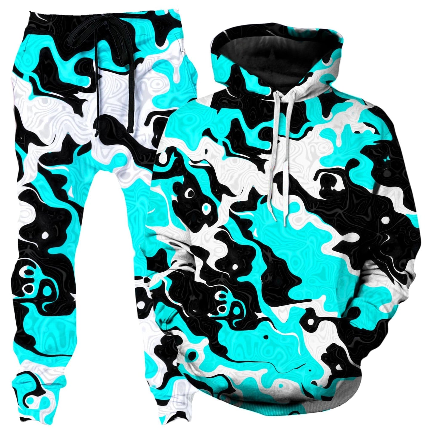 Oil Spill Rave Camo Hoodie and Joggers Combo – iEDM