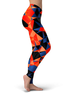 Big Tex Funkadelic - Orange and Black Geo Leggings