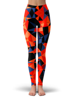Big Tex Funkadelic - Orange and Black Geo Leggings