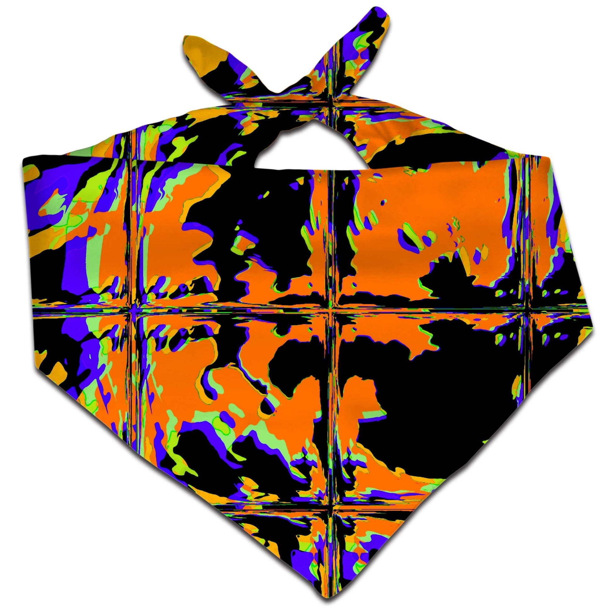 Orange Violet Rave Glitch Bandana, Big Tex Funkadelic, | iEDM