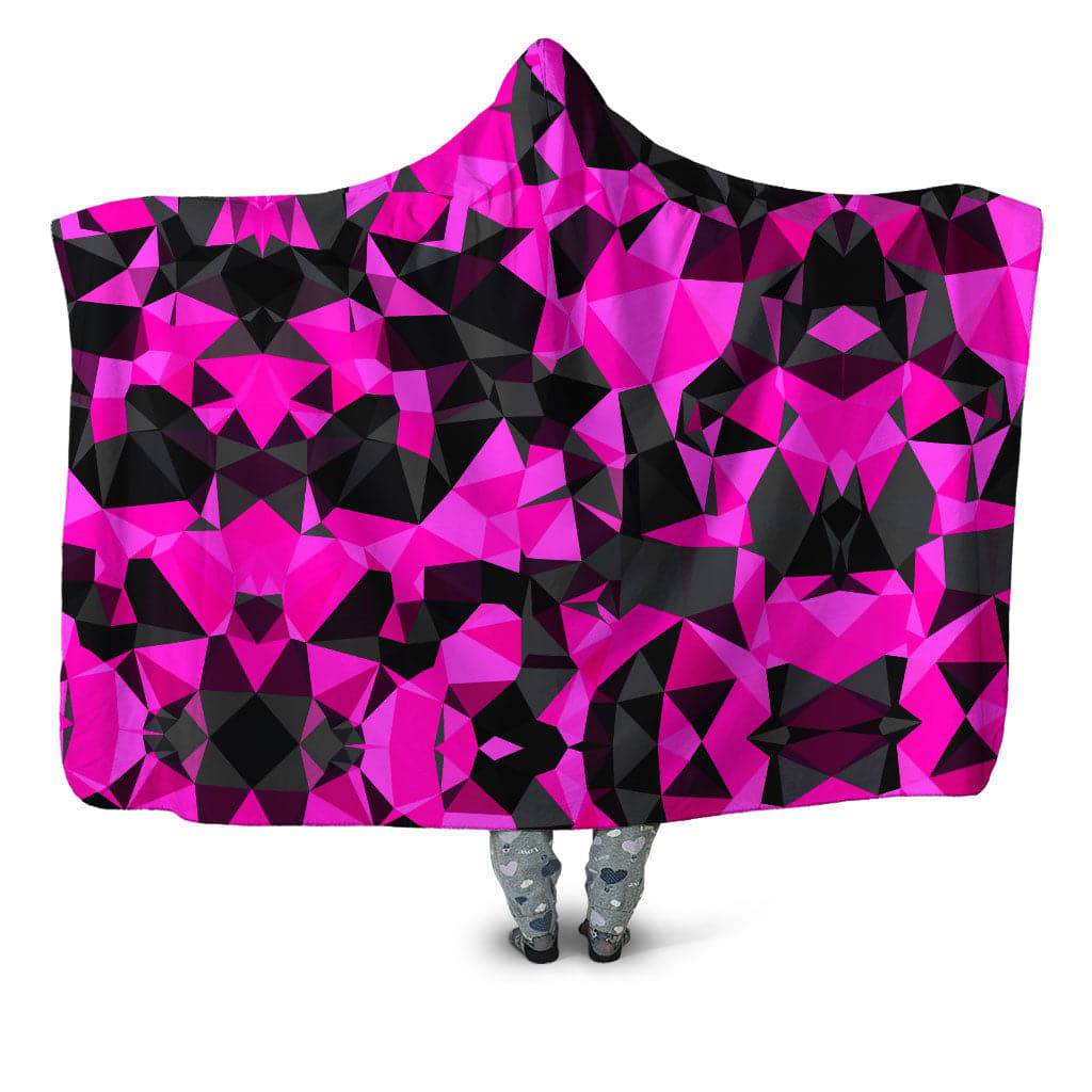 Pink and Black Geo Hooded Blanket, Big Tex Funkadelic, | iEDM