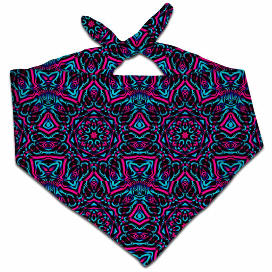 Pink and Blue Mandala Collage Bandana, Big Tex Funkadelic, | iEDM
