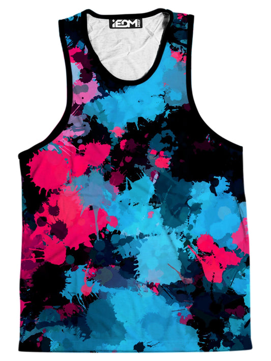 Pink and Blue Paint Splatter Men's Tank, Big Tex Funkadelic, | iEDM