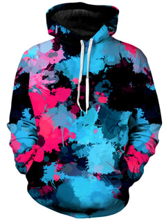Big Tex Funkadelic - Pink and Blue Paint Splatter Unisex Hoodie