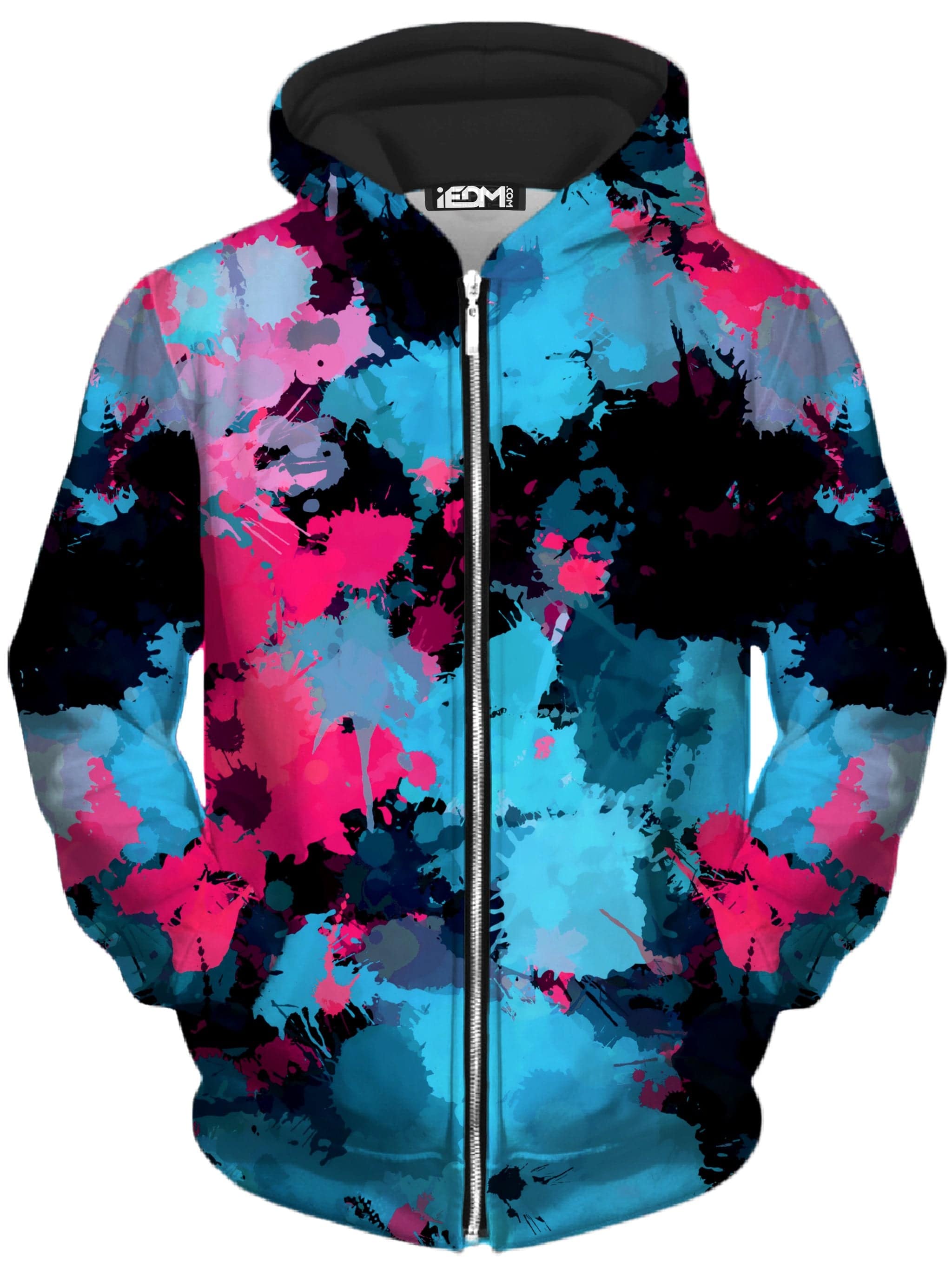 Paint splatter hot sale zip up hoodie